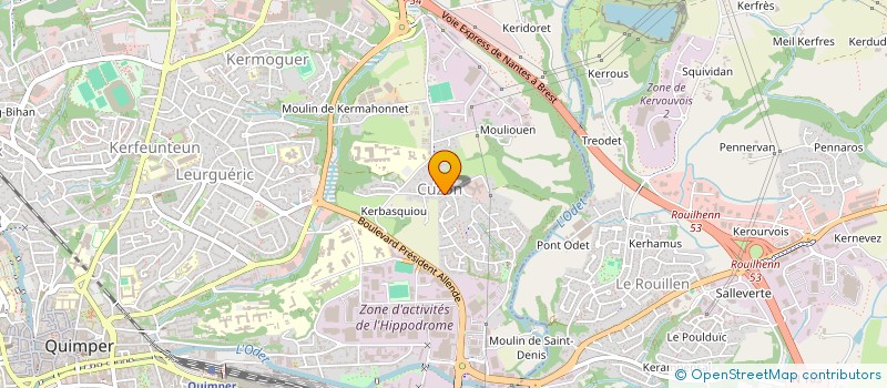 localisation de l'entreprise UNION NATIONALE DES ENTREPRISES DE COIFFURE DE BRETAGNE à QUIMPER