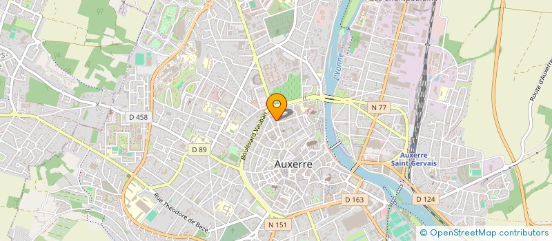 localisation de l'entreprise UNION NATIONALE DES ENTREPRISES DE COIFFURE DE L'YONNE  AUXERRE