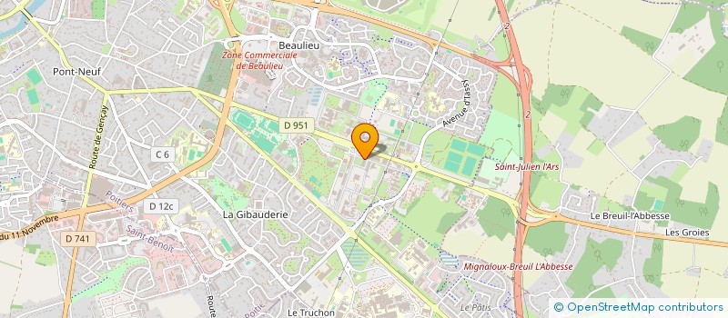 localisation de l'entreprise UNION NATIONALE DES ETUDIANTS DE FRANCE - POITIERS (UNEF POITIERS) à POITIERS