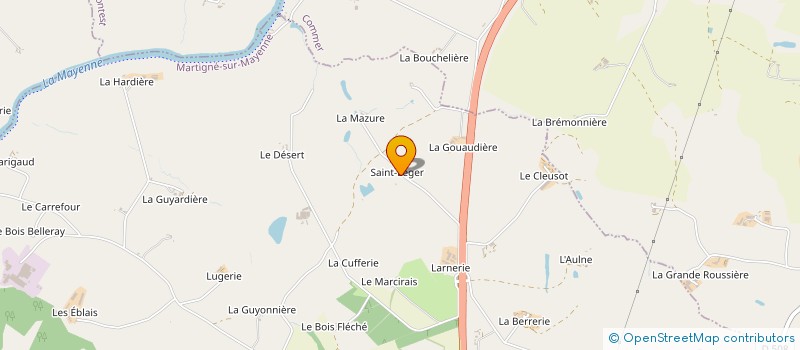 localisation de l'entreprise UNION NATIONALE DES PERSONNELS ET RETRAITES DE LA GENDARMERIE - UD DE LA MAYENNE à MARTIGNE-SUR-MAYENNE
