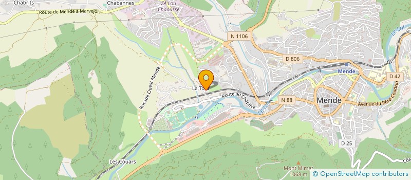 localisation de l'entreprise UNION NATIONALE DES PERSONNELS ET RETRAITES DE LA GENDARMERIE - UNION DEPARTEMENTALE DE LA LOZERE à MENDE