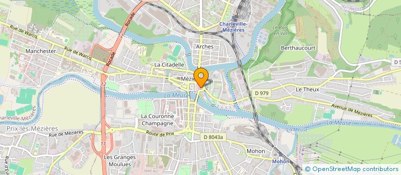 localisation de l'entreprise UNION NATIONALE DES PERSONNELS ET RETRAITES DE LA GENDARMERIE-UNION DEPARTEMENTALE DES ARDENNES  CHARLEVILLE-MEZIERES