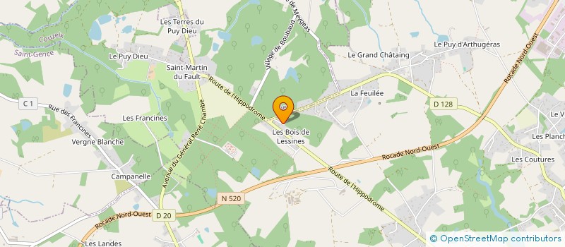 localisation de l'entreprise UNION NATIONALE DES PERSONNELS RETRAITES DE LA GENDARMERIE UD87 AMICALE HAUTE VIENNE à COUZEIX