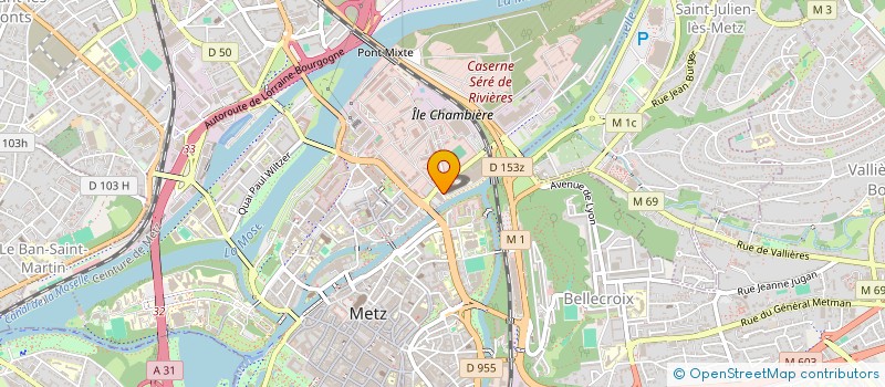 localisation de l'entreprise UNION NATIONALE DES SPORTIFS PROFESSIONNELS ET DE HAUT NIVEAU  METZ