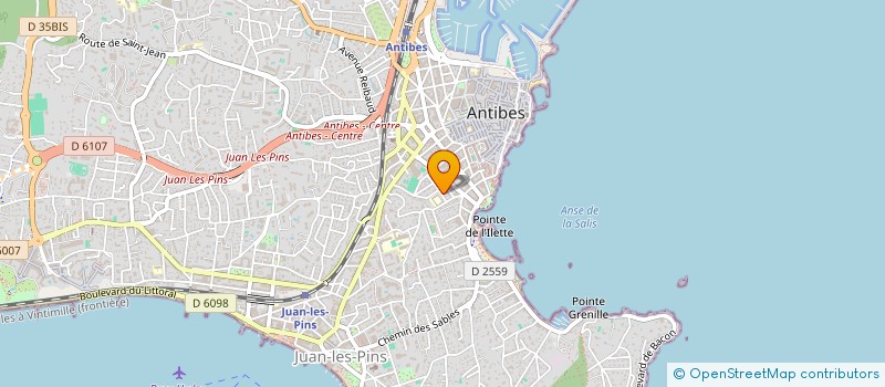 localisation de l'entreprise UNION NATIONALE DU PERSONNEL RETRAITE DE LA GENDARMERIE SECTION D'ANTIBES CANNES SUR MER à ANTIBES