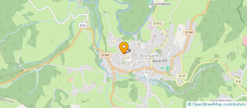 localisation de l'entreprise UNION NATIONALE DU SPORT SCOLAIRE  BOURGANEUF