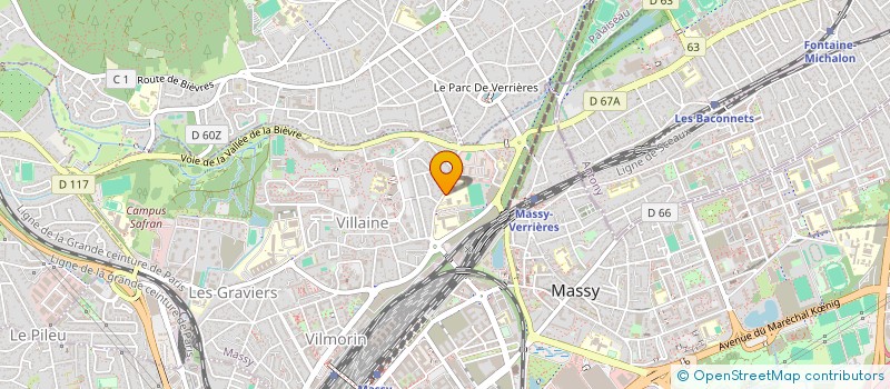 localisation de l'entreprise UNION NATIONALE DU SPORT SCOLAIRE DU CES GERARD-PHILIPE  MASSY