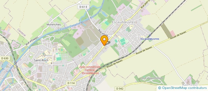 localisation de l'entreprise UNION NATIONALE RETRAITES & PERS AGEES  ESCAUDOEUVRES