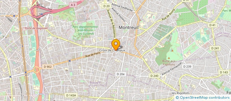 localisation de l'entreprise UNION NLE MUTUELLE FONCTION TERRITORIAUX  MONTREUIL