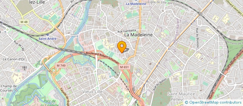 localisation de l'entreprise UNION NORDISTE DU ROLLER ARTISTIQUE à LA MADELEINE