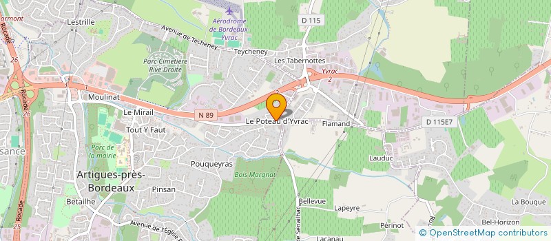 localisation de l'entreprise UNION PARENTS DU POTEAU YVRAC  TRESSES