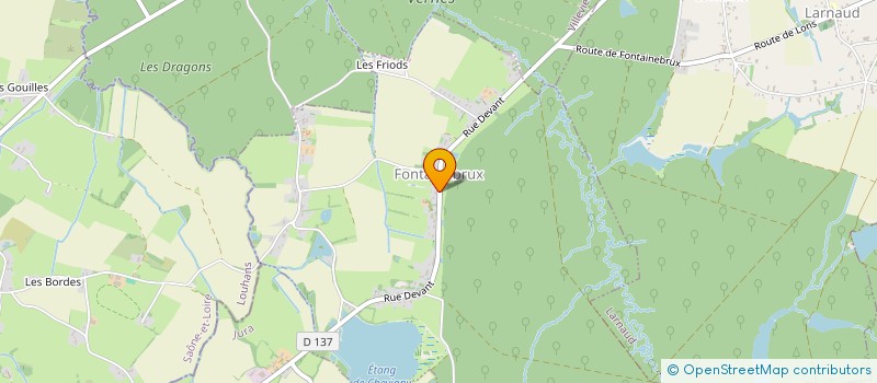 localisation de l'entreprise UNION PECHE CHEVIGNY 39  FONTAINEBRUX