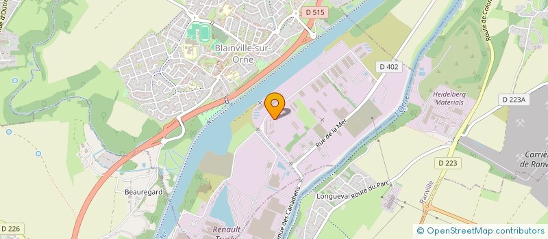 localisation de l'entreprise UNION PORTUAIRE CAENNAISE  BLAINVILLE-SUR-ORNE