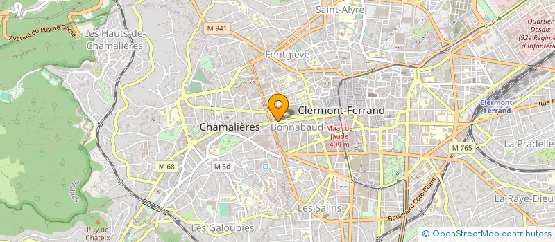 localisation de l'entreprise UNION POUR L'AUVERGNE MARS 1992 à CLERMONT-FERRAND