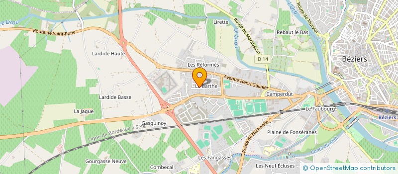 localisation de l'entreprise UNION POUR LE DEVELOPPEMENT ET L'ACTION SOLIDAIRE (UDAS) à BEZIERS