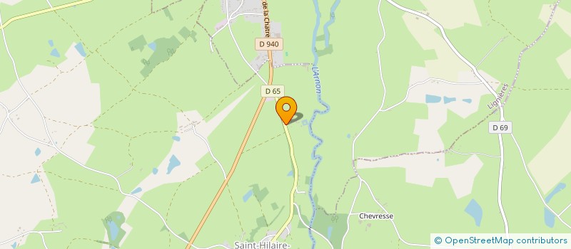 localisation de l'entreprise UNION POUR LES RESSOURCES GENETIQUES DU CENTRE  SAINT-HILAIRE-EN-LIGNIERES