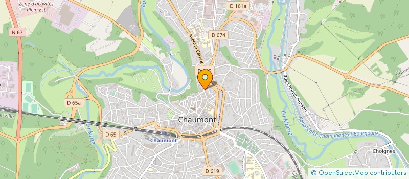 localisation de l'entreprise UNION PROFESSIONNELLE DES ARTISANS à CHAUMONT