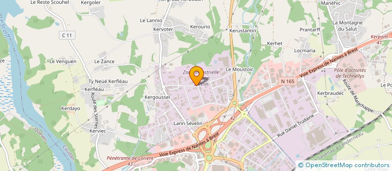 localisation de l'entreprise UNION PROFESSIONNELS BAT OUEST  CAUDAN