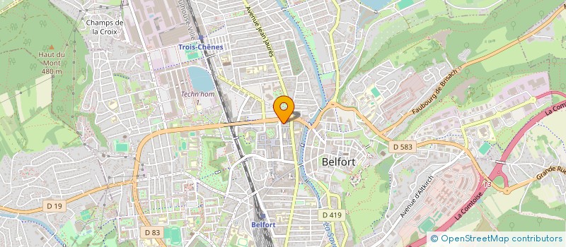 localisation de l'entreprise UNION PROFESSIONNELS DE PHARMACIE 25-90 à BELFORT