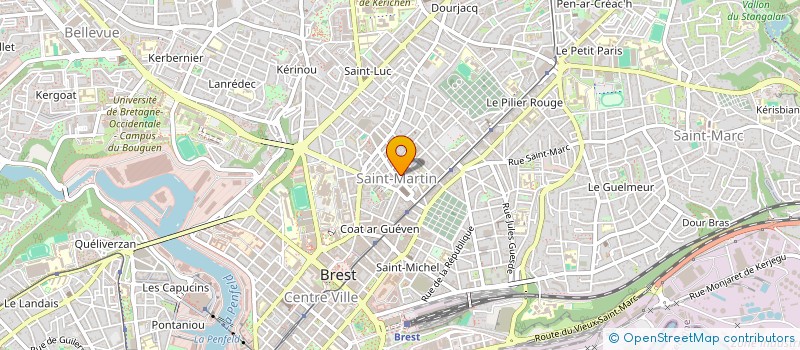 localisation de l'entreprise UNION REG ASS VEUVAGE BRETAGNE à BREST