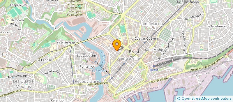 localisation de l'entreprise UNION REG CENTRES INFORMATION BRETAGNE à BREST