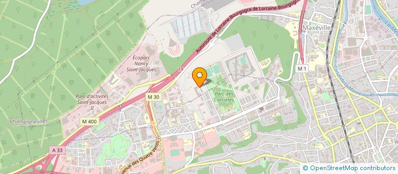 localisation de l'entreprise UNION REG PROFESSIONNELS DE SANTE DE LA REG ALSACE CHAMPAGNE ARDENNE LORRAINE REGROUPANT LES MASSEURS KINESITHERAPEUTES  MAXEVILLE