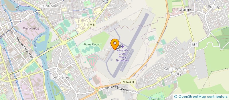 localisation de l'entreprise UNION REGION AERO CLUB DU NORD EST  TOMBLAINE