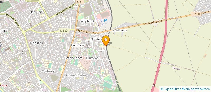 localisation de l'entreprise UNION REGION OEUVRES LAIQUES CHAMP ARDEN  REIMS