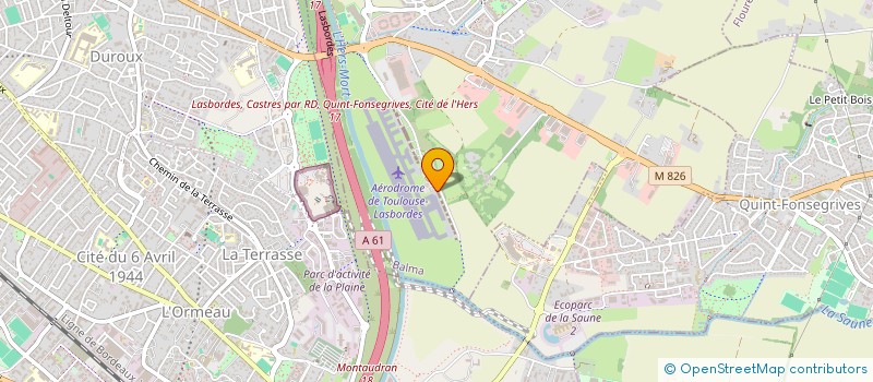 localisation de l'entreprise UNION REGIONALE AERO-CLUBS MIDI PYRENEES à BALMA