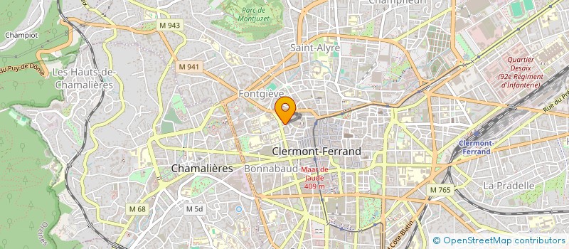 localisation de l'entreprise UNION REGIONALE CHIMIE CFDT à CLERMONT-FERRAND
