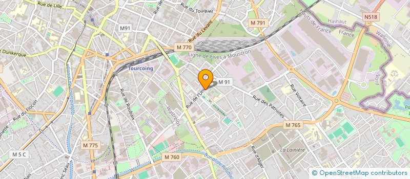 localisation de l'entreprise UNION REGIONALE DE LA FA-FPT HAUTS DE FRANCE  WATTRELOS