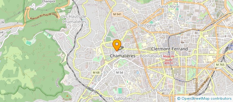 localisation de l'entreprise UNION REGIONALE DES A.V.F AUVERGNE à CHAMALIERES