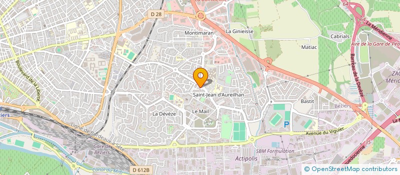 localisation de l'entreprise UNION REGIONALE DES ASSOCIATIONS ETUDES ET CONSOMMATION CFDT D'OCCITANIE PYRENEES-MEDITERRANEE  BEZIERS