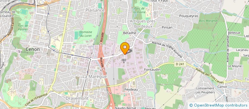 localisation de l'entreprise UNION REGIONALE DES ASSOCIATIONS FAMILIALES NOUVELLE AQUITAINE à ARTIGUES-PRES-BORDEAUX