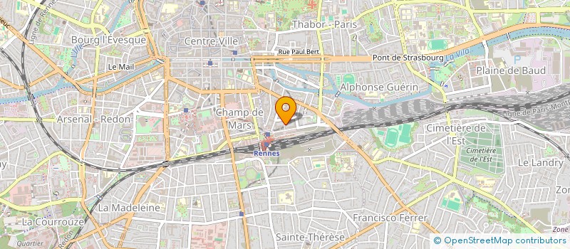 localisation de l'entreprise UNION REGIONALE DES BIOLOGISTES DE BRETAGNE  RENNES