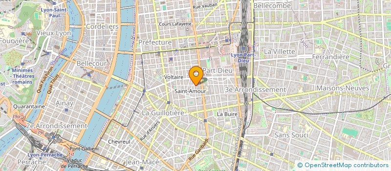 localisation de l'entreprise UNION REGIONALE DES PROFESSIONNELS DE SANTE DES ORTHOPHONISTES DE RHONE-ALPES  LYON