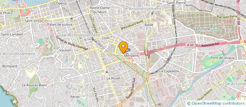 localisation de l'entreprise UNION REGIONALE DES PROFESSIONNELS DE SANTE REGROUPANT LES MASSEURS KINESITHERAPEUTES à MARSEILLE