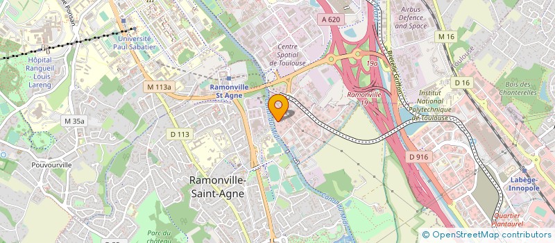 localisation de l'entreprise UNION REGIONALE DES SCOP OCCITANIE - POLE PYRENEES  RAMONVILLE-SAINT-AGNE