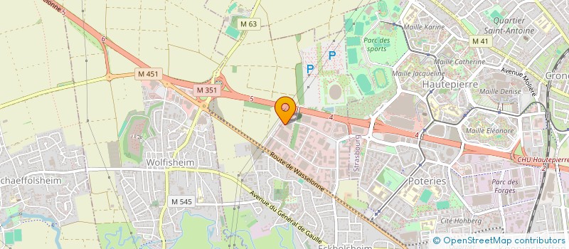 localisation de l'entreprise UNION REGIONALE DU TRANSPORT D ALSACE  ECKBOLSHEIM