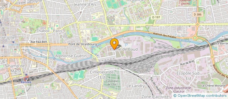 localisation de l'entreprise UNION REGIONALE POUR HABITAT DES JEUNES BRETAGNE à RENNES