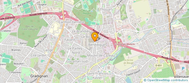 localisation de l'entreprise UNION REGIONALE UFAP DE BORDEAUX  GRADIGNAN