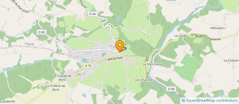 localisation de l'entreprise UNION RUGBY CLUB AUVEZERE  PAYZAC