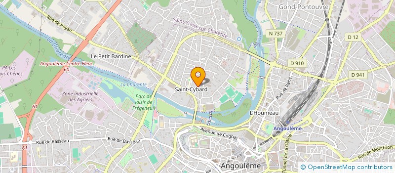 localisation de l'entreprise UNION SAINT-CYBARD à ANGOULEME