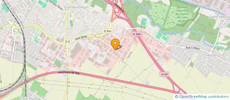 localisation de l'entreprise UNION SAINT REMOISE  CORMONTREUIL