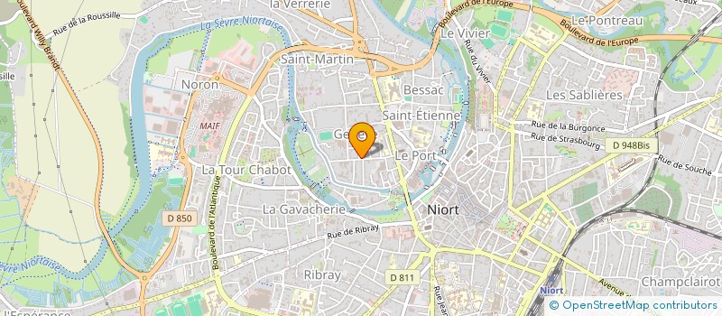 localisation de l'entreprise UNION SPOR ENS 1ER DEG JEAN MACE NIORT  NIORT