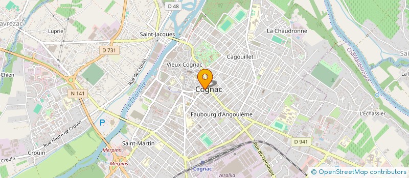 localisation de l'entreprise UNION SPORT AMICALE COGNACAISE à COGNAC