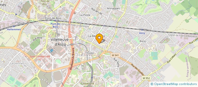 localisation de l'entreprise UNION SPORT ENSEIGNEMENT PREMIER DEGRE  VILLENEUVE-D'ASCQ