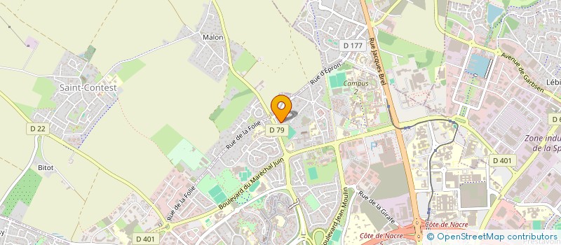 localisation de l'entreprise UNION SPORT FOLIE COUVRECHEF à CAEN