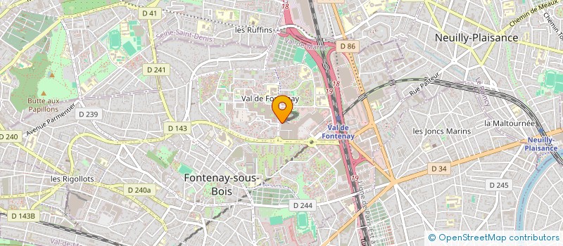 localisation de l'entreprise UNION SPORT FONTENAYSIENNE à FONTENAY-SOUS-BOIS