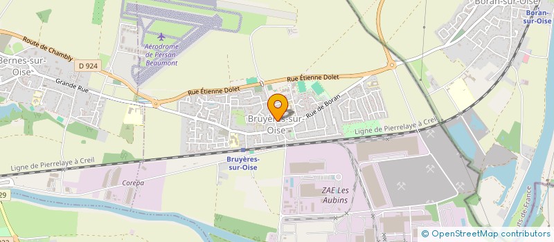 localisation de l'entreprise UNION SPORT MUNICPALITE BRUYERES-BERNES  BRUYERES-SUR-OISE